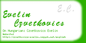 evelin czvetkovics business card